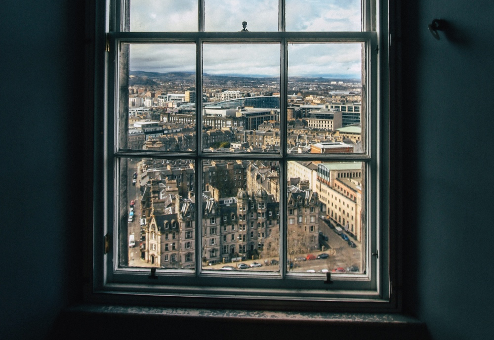 city view from a window of a HMO property