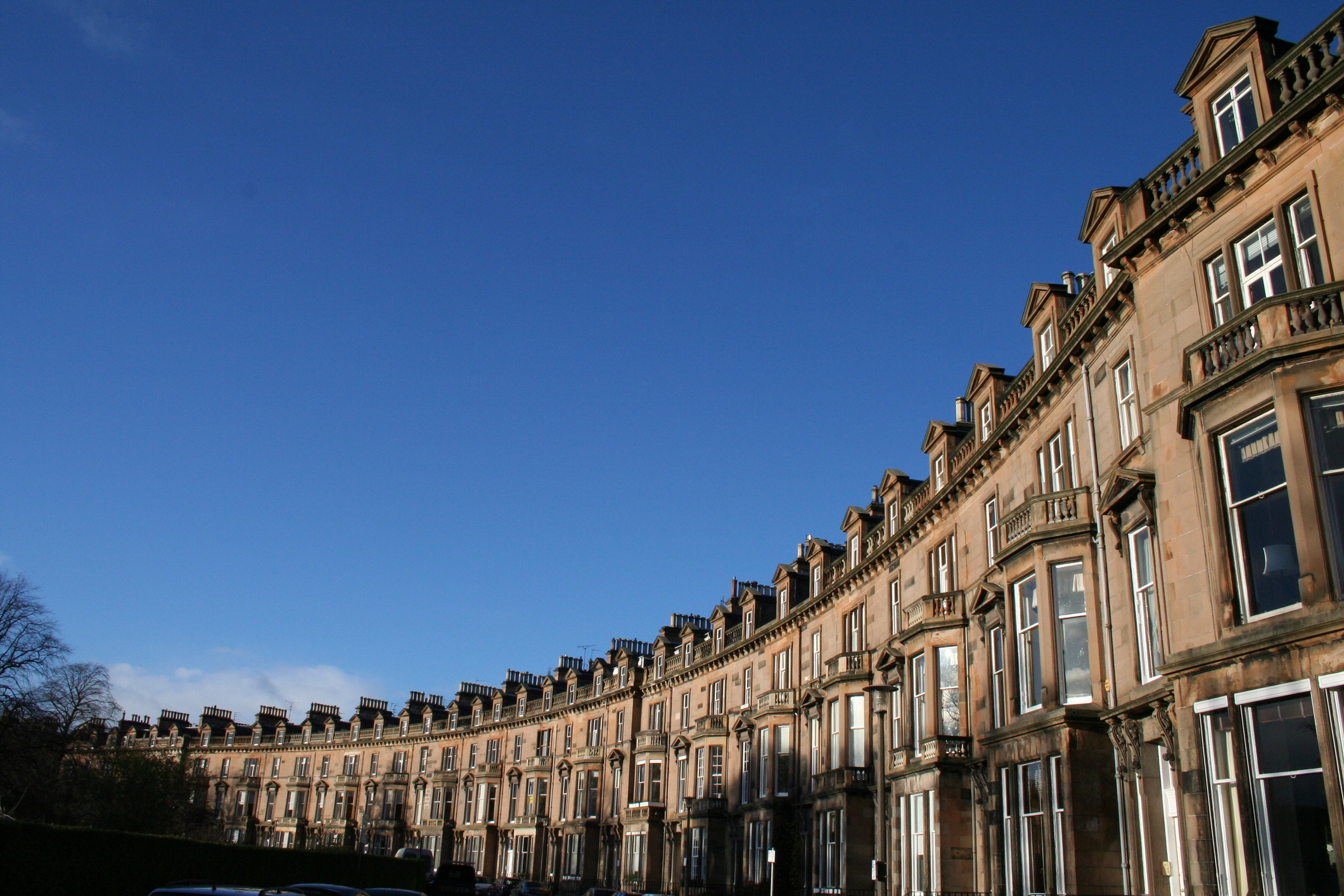 row of posh Edinburgh flats