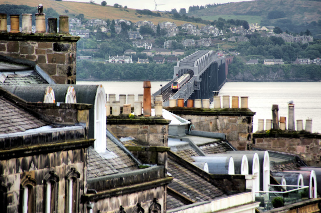 Tay Railbridge and rooftops