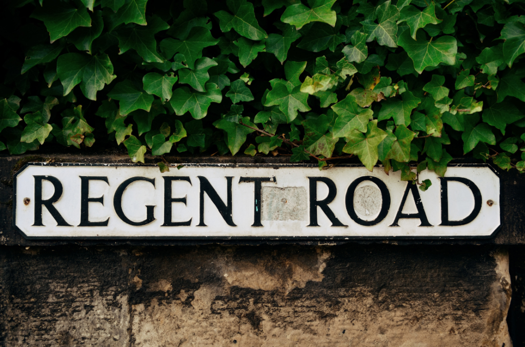 regent road street sign