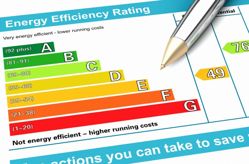 An example of an energy performance certificate