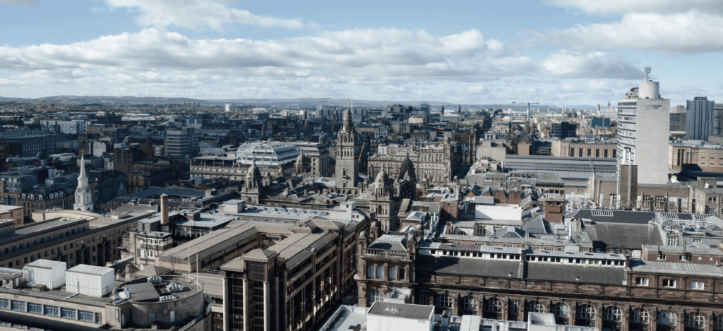 City landscape of Glasgow