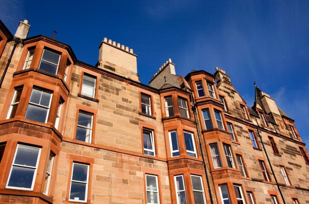 A row of Glasgow properties