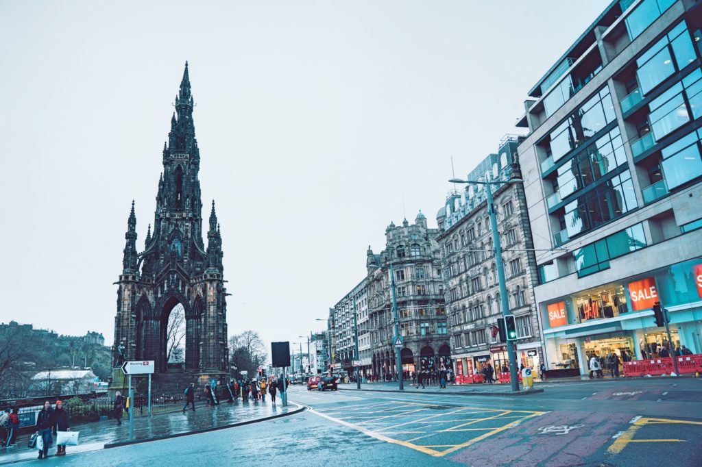 Princes Street in Edinburgh