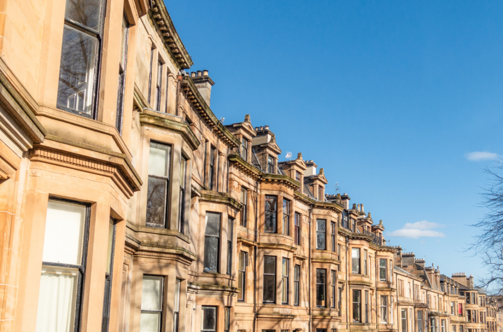 Edinburgh crescent row of properties