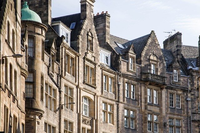 Classic Edinburgh architecture of residential properties